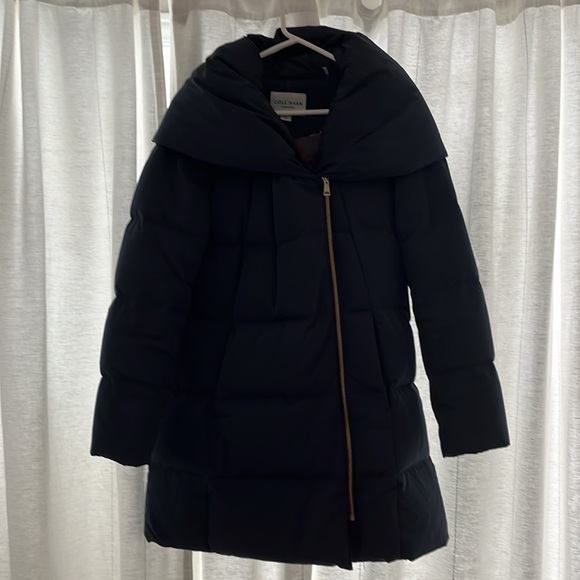 EUC Cole Haan asymmetrical long puffer jacket - Picture 4 of 5